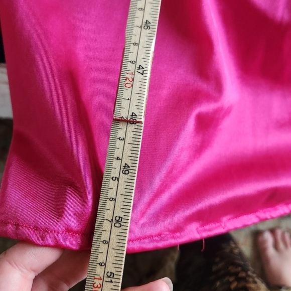 Vintage Pink Nightgown Maxi Off Shoulder Romantic XL To Plus Size - Picture 9 of 10